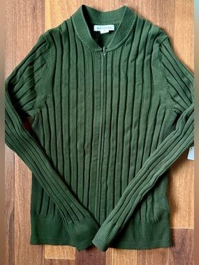 New Athleta Ribbed Zip-Up Sweater
